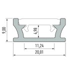 Eko-Light PROFIL ALUMINIOWY SREBRNY TYP T 2m + KLOSZ MLECZNY EKPR5381 Eko-Light PROFIL ALUMINIOWY SREBRNY TYP T 2m + KLOSZ MLECZNY EKPR5381