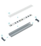 Eko-Light PROFIL ALUMINIOWY SREBRNY TYP T 2m + KLOSZ MLECZNY EKPR5381 Eko-Light PROFIL ALUMINIOWY SREBRNY TYP T 2m + KLOSZ MLECZNY EKPR5381