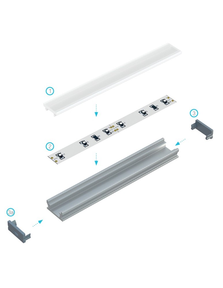 Eko-Light PROFIL ALUMINIOWY SREBRNY TYP T 2m + KLOSZ MLECZNY EKPR5381 Eko-Light PROFIL ALUMINIOWY SREBRNY TYP T 2m + KLOSZ MLECZNY EKPR5381