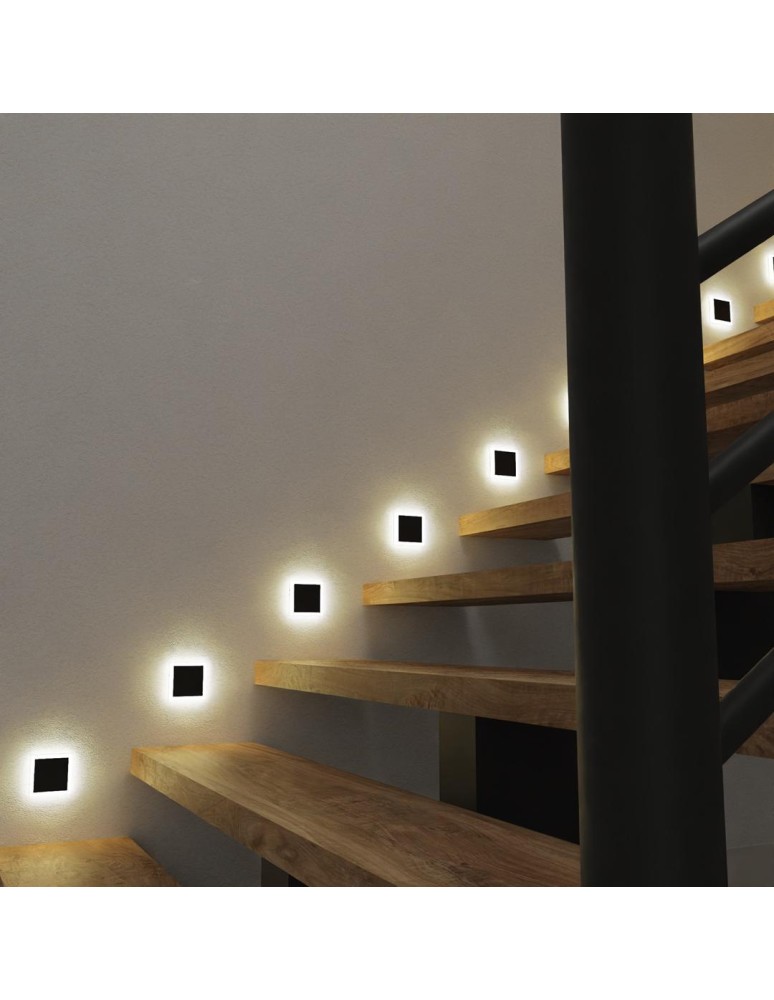 Oświetlenie stopni schodowych - Eko-Light EVO BLACK Barwa Ciepła 3000K EKS681 - product kolory-swiatla.pl 3