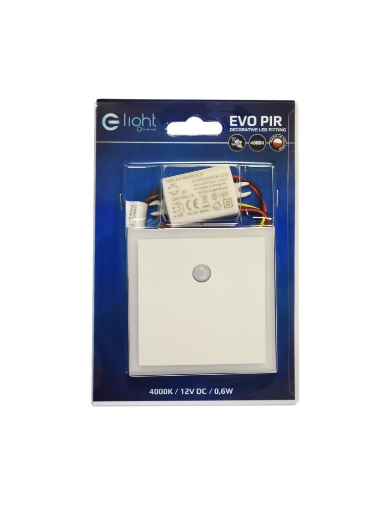 Oświetlenie stopni schodowych - Eko-Light EVO WHITE Barwa Neutralna 4000K 12V z czujnikiem ruchu EKS7073 - product kolory-swiatla.pl 4