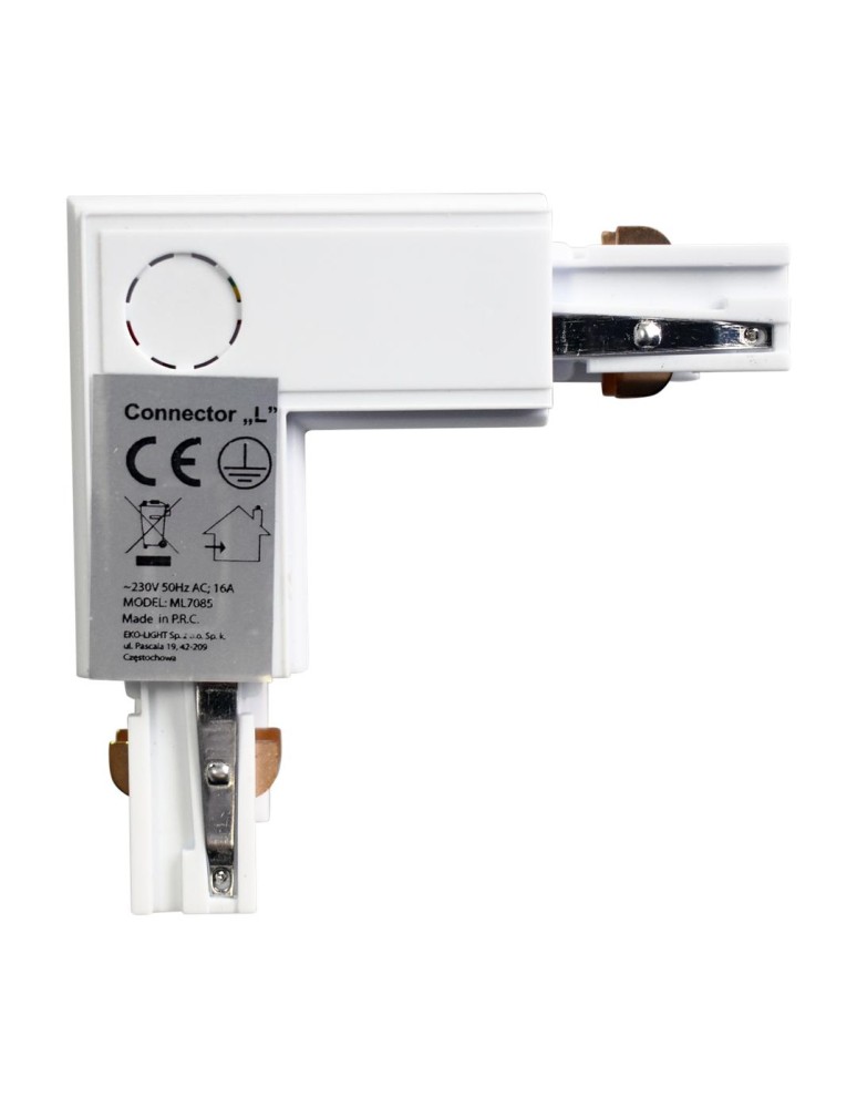 Akcesoria do szynoprzewodów 3 fazowych - Eko-Light Łącznik Lampy Track Light Biały 3-obwodowy Typ: LD ML7085 - product kolory-swiatla.pl 3