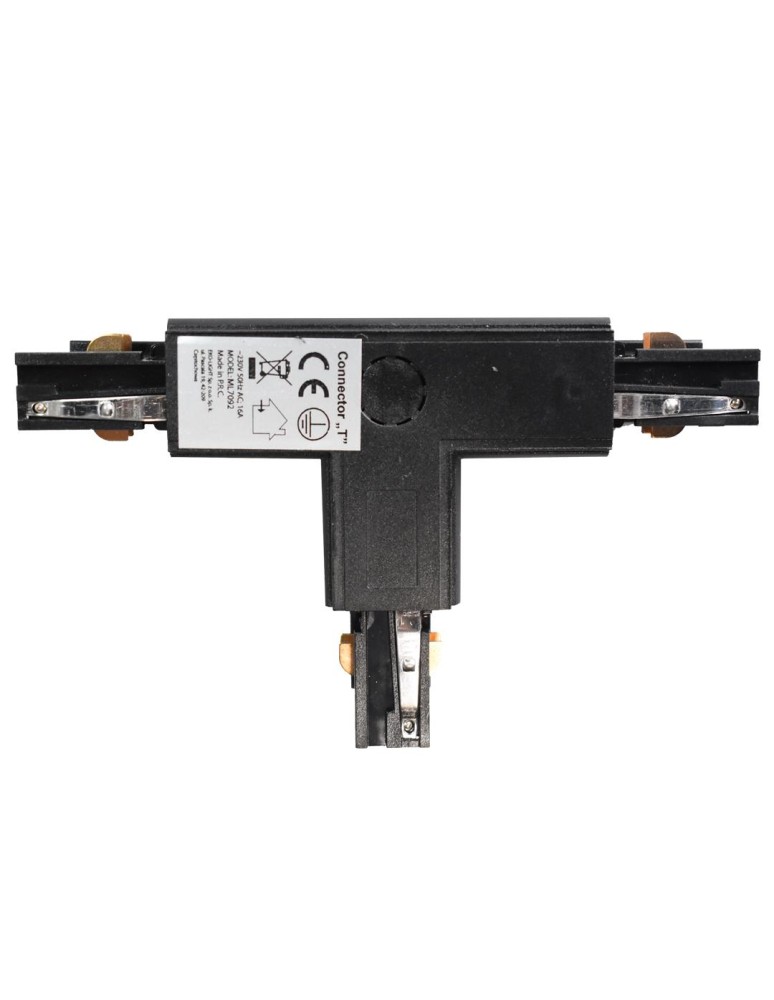 Akcesoria do szynoprzewodów 3 fazowych - Eko-Light Łącznik Lampy Track Light Czarny 3-obwodowy Typ: T DR ML7092 - product kolory-swiatla.pl 3