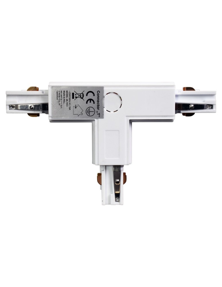 Eko-Light Łącznik Lampy Track Light Biały 3-obwodowy Typ: T DR ML7091