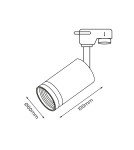 Eko-Light Track Spot Pipe Ring Czarny 1xGU10 ML7669 Eko-Light Track Spot Pipe Ring Czarny 1xGU10 ML7669