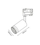 Lampy do szynoprzewodów 3 fazowych - Eko-Light Track Spot Pipe Ring Czarny 1xGU10 - 3-obwodowy ML7671 - product 3