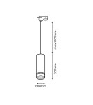 Eko-Light Pipe Ring Track Pendant Light White 1xGU10 ML7672 Eko-Light Pipe Ring Track Pendant Light White 1xGU10 ML7672