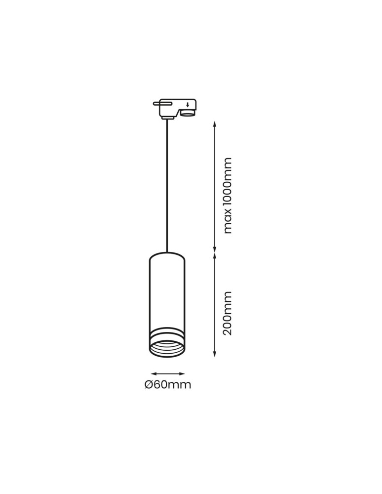 Eko-Light Pipe Ring Track Pendant Light White 1xGU10 ML7672 Eko-Light Pipe Ring Track Pendant Light White 1xGU10 ML7672