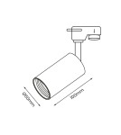 Eko-Light Track Spot Pipe Czarny 1xGU10 ML7677 Eko-Light Track Spot Pipe Czarny 1xGU10 ML7677