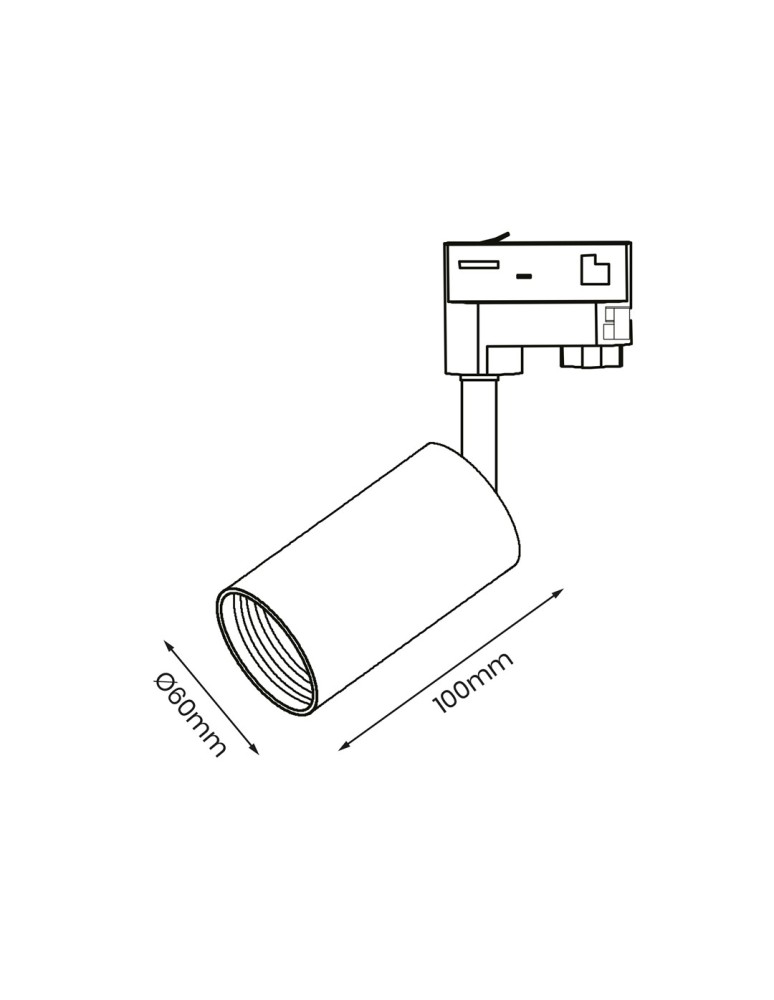 Lampy do szynoprzewodów 3 fazowych - Eko-Light Track Spot Pipe Czarny 1xGU10 3-obwodowy ML7679 - product kolory-swiatla.pl 2