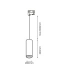 Eko-Light Oprawa Pipe Track Zwis Biały 1xGU10 3-obwodowy ML7682 Eko-Light Oprawa Pipe Track Zwis Biały 1xGU10 3-obwodowy ML7682