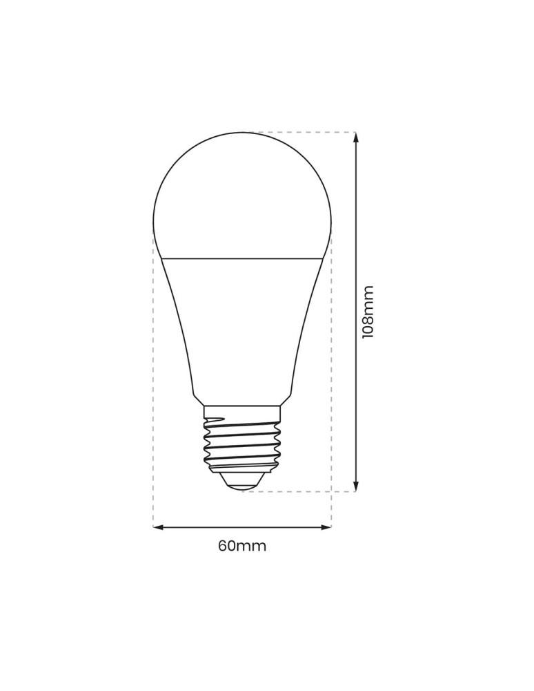 Żarówki LED E27 230V - Eko-Light Żarówka LED 9W E27 A60 4000K Ściemnialna 100%/50%/25%. EKZA8001 - product kolory-swiatla.pl 2