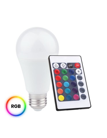 Eko-Light Żarówka LED 10W A60 E27 RGB + Pilot EK8049