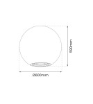Eko-Light Kula Ogrodowa Globo Fi600 1xE27 EKO0459 Eko-Light Kula Ogrodowa Globo Fi600 1xE27 EKO0459