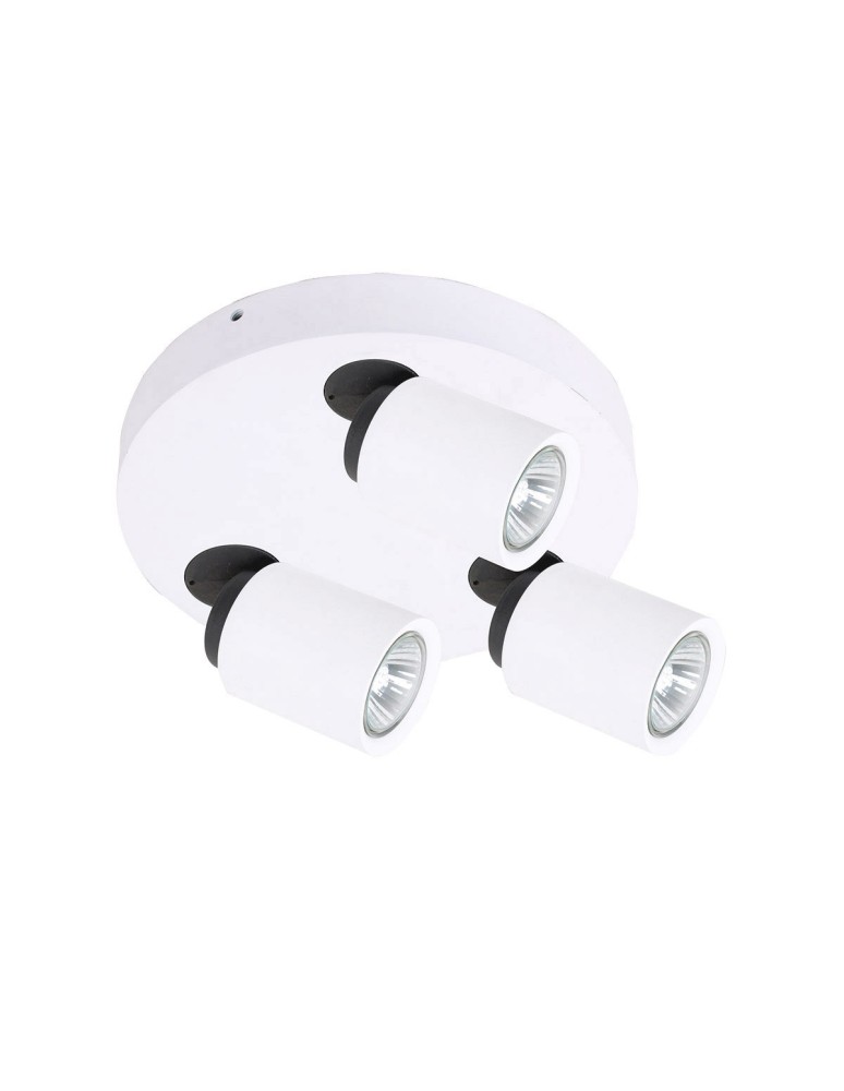 Lampy sufitowe reflektory - ITALUX Lucien spot Biały/Czarny 3xGU10 FH31313B - produkt kolory-swiatla.pl 1