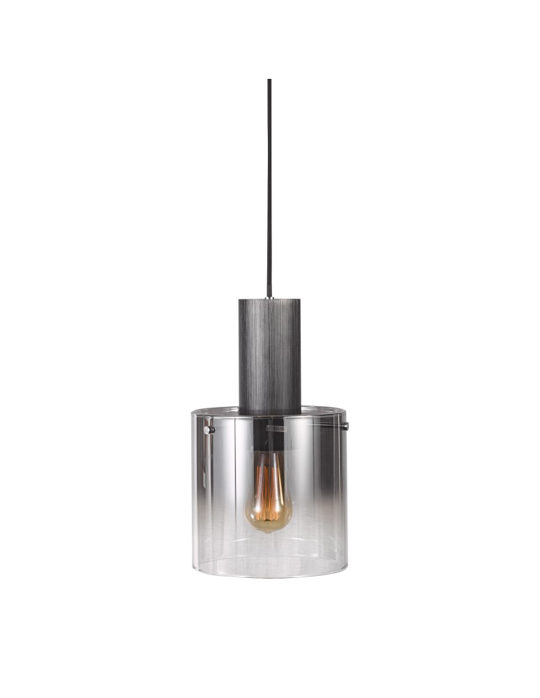Lampy wiszące - ITALUX Javier Wisząca Czarny dymna 1xE27 MD17076-1A BK - produkt kolory-swiatla.pl 1