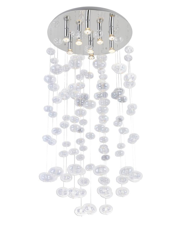 Lampy sufitowe glamour - Azzardo LUVIA XL CLEAR 9xGU10 Sufitowa/Wisząca Przeźroczysty AZ2573 - produkt kolory-swiatla.pl 1