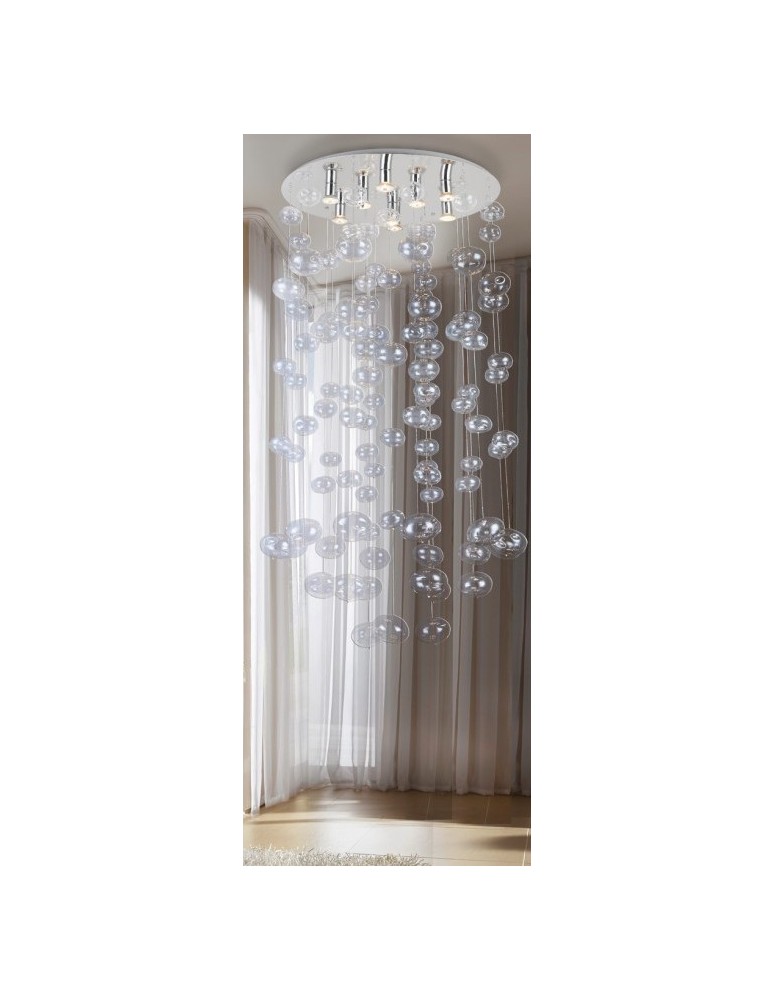 Lampy sufitowe glamour - Azzardo LUVIA XL CLEAR 9xGU10 Sufitowa/Wisząca Przeźroczysty AZ2573 - product kolory-swiatla.pl 2