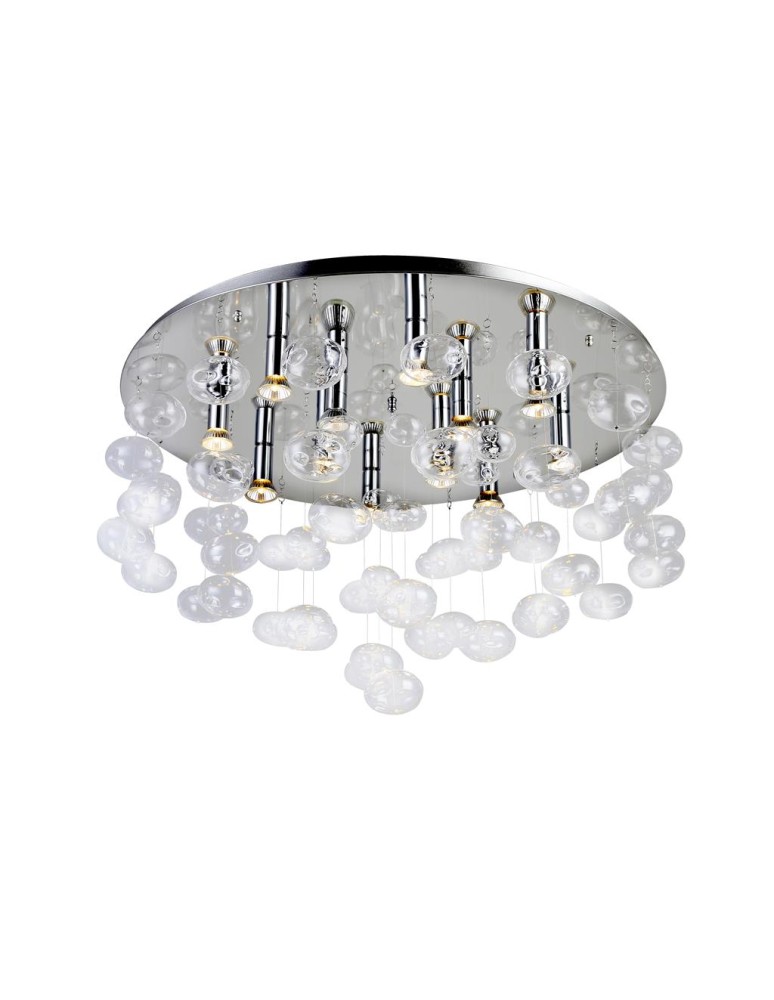 Lampy sufitowe glamour - Azzardo LUVIA 80 CLEAR 10xGU10 Sufitowa/Wisząca Przeźroczysty AZ2571 - produkt kolory-swiatla.pl 1