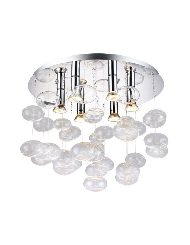 Lampy sufitowe glamour - Azzardo LUVIA CLEAR 6xGU10 Sufitowa/Wisząca Przeźroczysty AZ2572 - produkt kolory-swiatla.pl 1