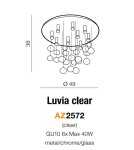 Lampy sufitowe glamour - Azzardo LUVIA CLEAR 6xGU10 Sufitowa/Wisząca Przeźroczysty AZ2572 - product 3