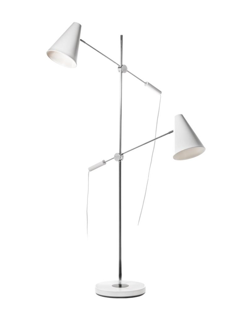 Lampy podłogowe młodzieżowe - Azzardo KAJA WHITE 2xE14 Podłogowa Biały AZ2863 - produkt kolory-swiatla.pl 1