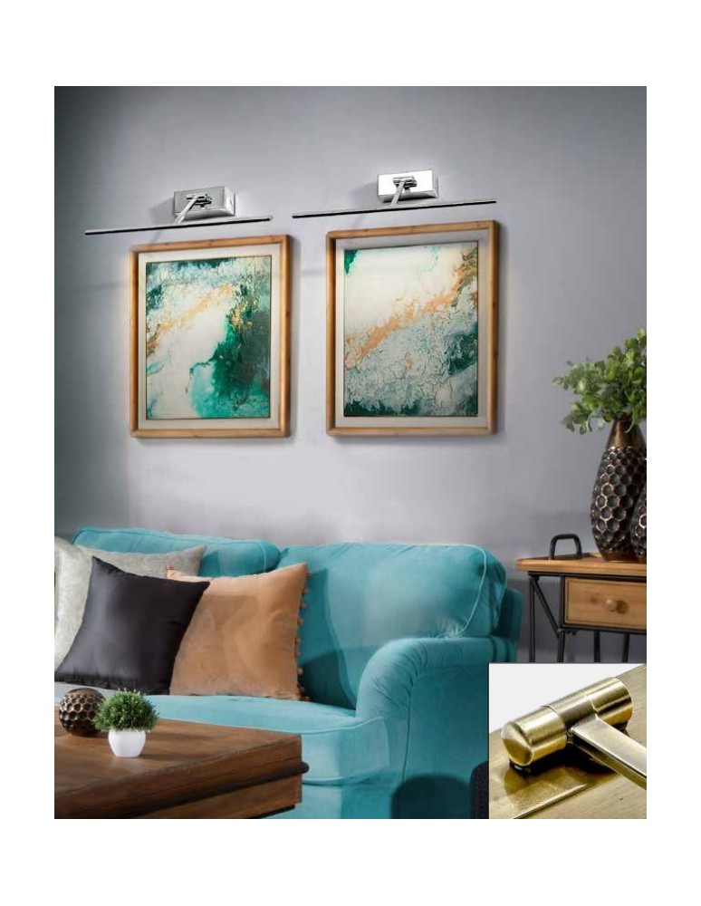 Kinkiety nad obraz - Azzardo MONALISA 34 SATIN NICKEL 1xLED Ścienna Nikiel Satynowy AZ2642 - product kolory-swiatla.pl 2