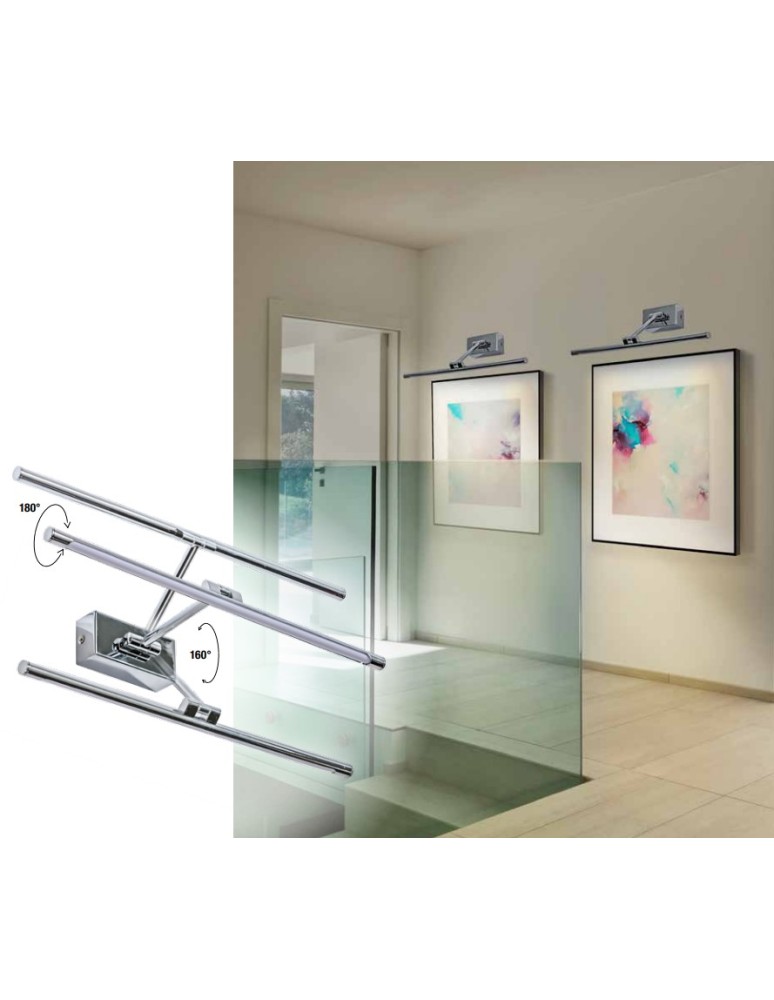 Azzardo DAVINCI 90 CHROME 1xLED Ścienna Chrom AZ2660