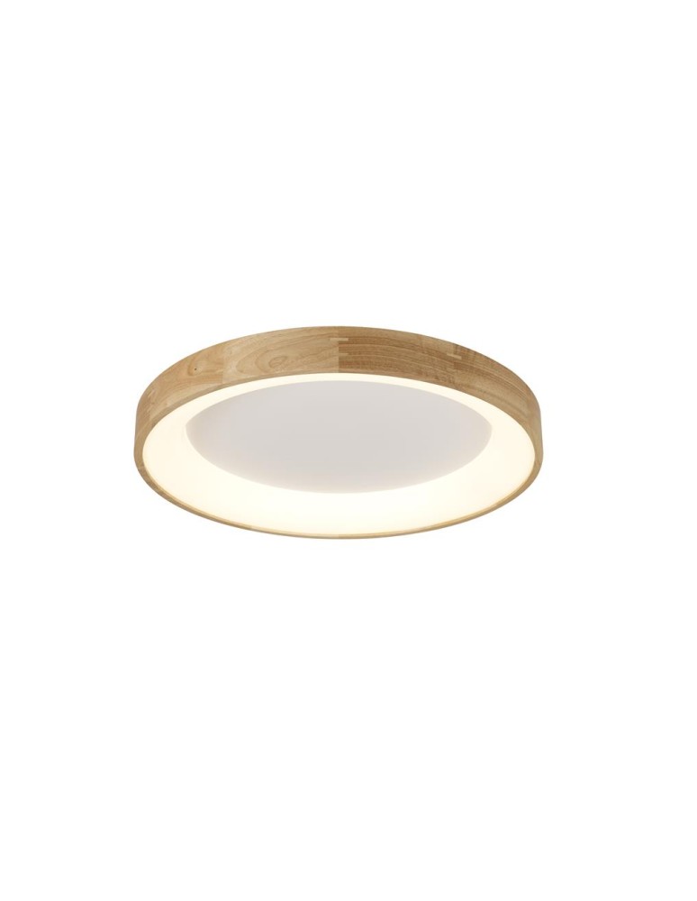 Plafony okrągłe - Azzardo SILVAM 45 TOP 1xLED Sufitowa Drewno/Biały AZ2697 - produkt kolory-swiatla.pl 1
