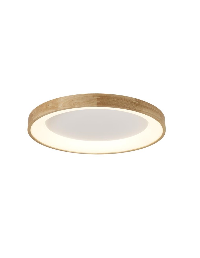 Plafony okrągłe - Azzardo SILVAM 65 TOP 1xLED Sufitowa Drewno/Biały AZ2698 - produkt kolory-swiatla.pl 1