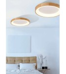 Plafony okrągłe - Azzardo SILVAM 65 TOP 1xLED Sufitowa Drewno/Biały AZ2698 - product 2