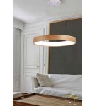 Lampy wiszące LED - Azzardo SILVAM 65 PENDANT 1xLED Wisząca Drewno/Biały AZ2699 - product 2