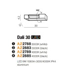 Kinkiety łazienkowe - Azzardo DALI 30 4000K WHITE 1xLED Ścienna Biały IP44 AZ2789 - produkt 4