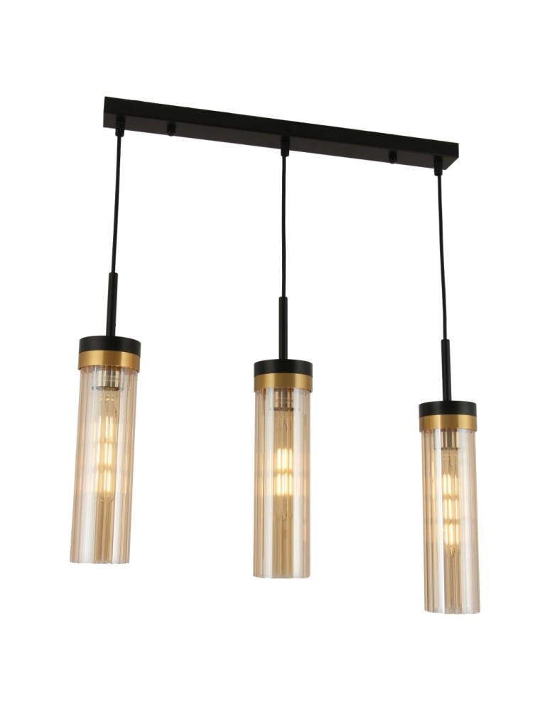 YASKR Lampa Wisząca Malika 3xE27 czarny PL0140-3 YASKR Lampa Wisząca Malika 3xE27 czarny PL0140-3