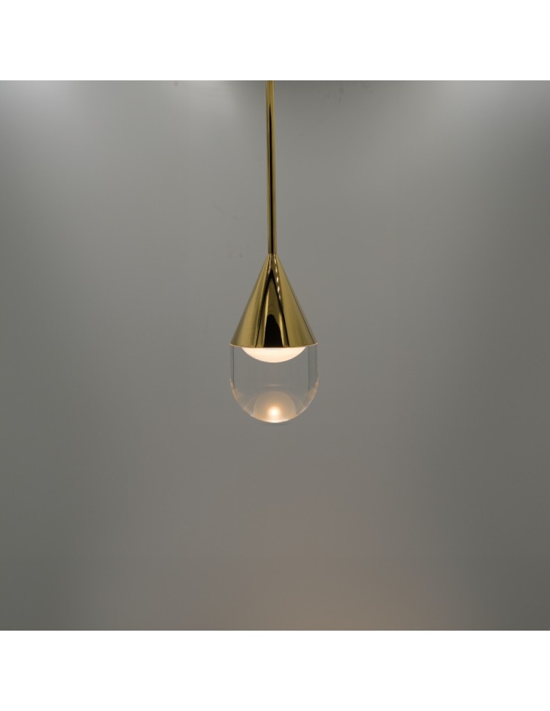 YASKR Lampa Wisząca Nata 1xLED złota PL0104-GD   YASKR Lampa Wisząca Nata 1xLED złota PL0104-GD