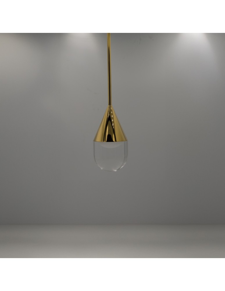 YASKR Lampa Wisząca Nata 1xLED złota PL0104-GD   YASKR Lampa Wisząca Nata 1xLED złota PL0104-GD