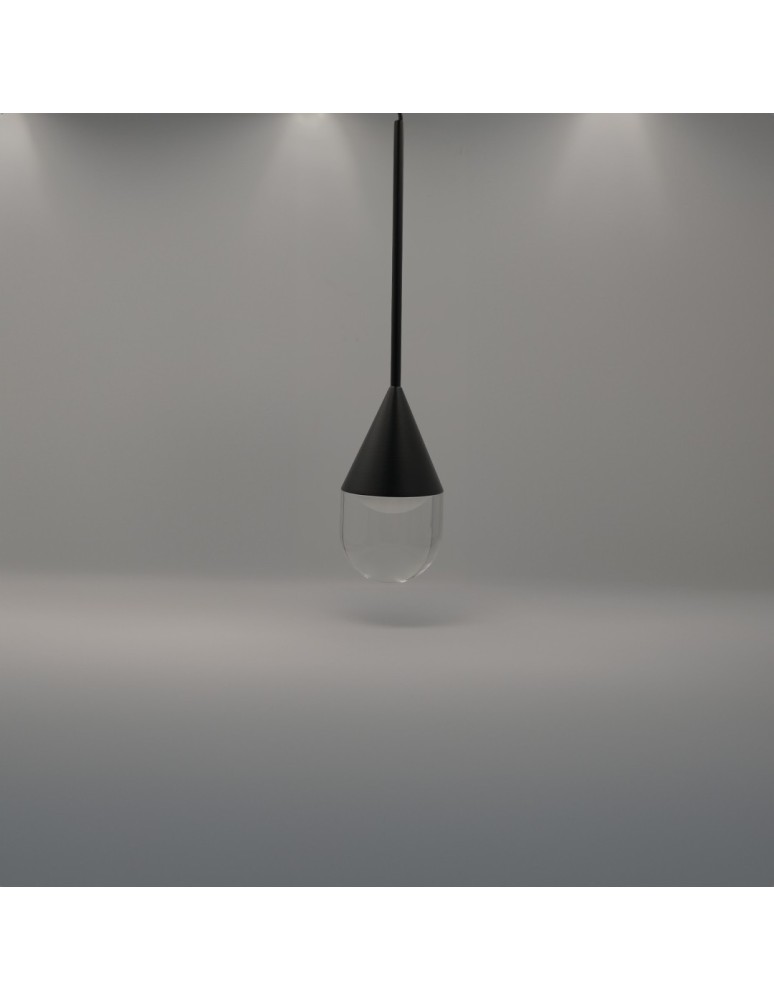 YASKR Lampa Wisząca Nata 1xLED czarna PL0104-BK   YASKR Lampa Wisząca Nata 1xLED czarna PL0104-BK