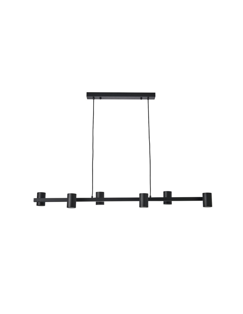 YASKR Lampa Wisząca Noe Long 6xGU10 czarna PL0111-BK  