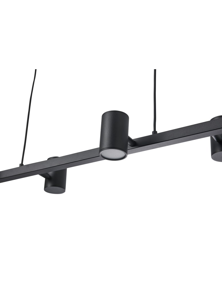 YASKR Lampa Wisząca Noe Long 6xGU10 czarna PL0111-BK   YASKR Lampa Wisząca Noe Long 6xGU10 czarna PL0111-BK