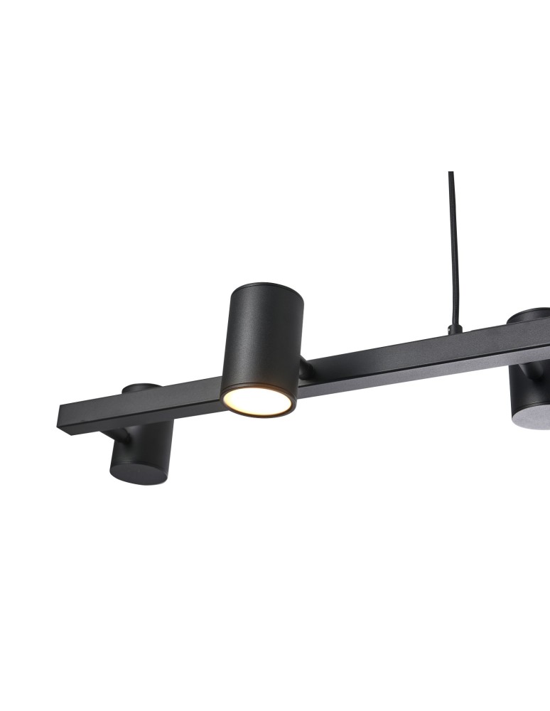 YASKR Lampa Wisząca Noe Long 6xGU10 czarna PL0111-BK   YASKR Lampa Wisząca Noe Long 6xGU10 czarna PL0111-BK