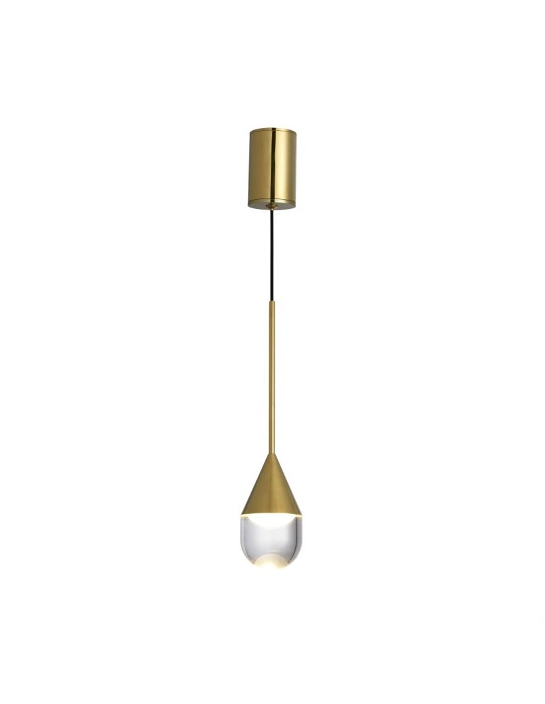 YASKR Lampa Wisząca Nata 1xLED złota PL0104-GD   YASKR Lampa Wisząca Nata 1xLED złota PL0104-GD