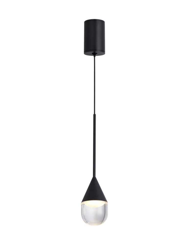 YASKR Lampa Wisząca Nata 1xLED czarna PL0104-BK   YASKR Lampa Wisząca Nata 1xLED czarna PL0104-BK