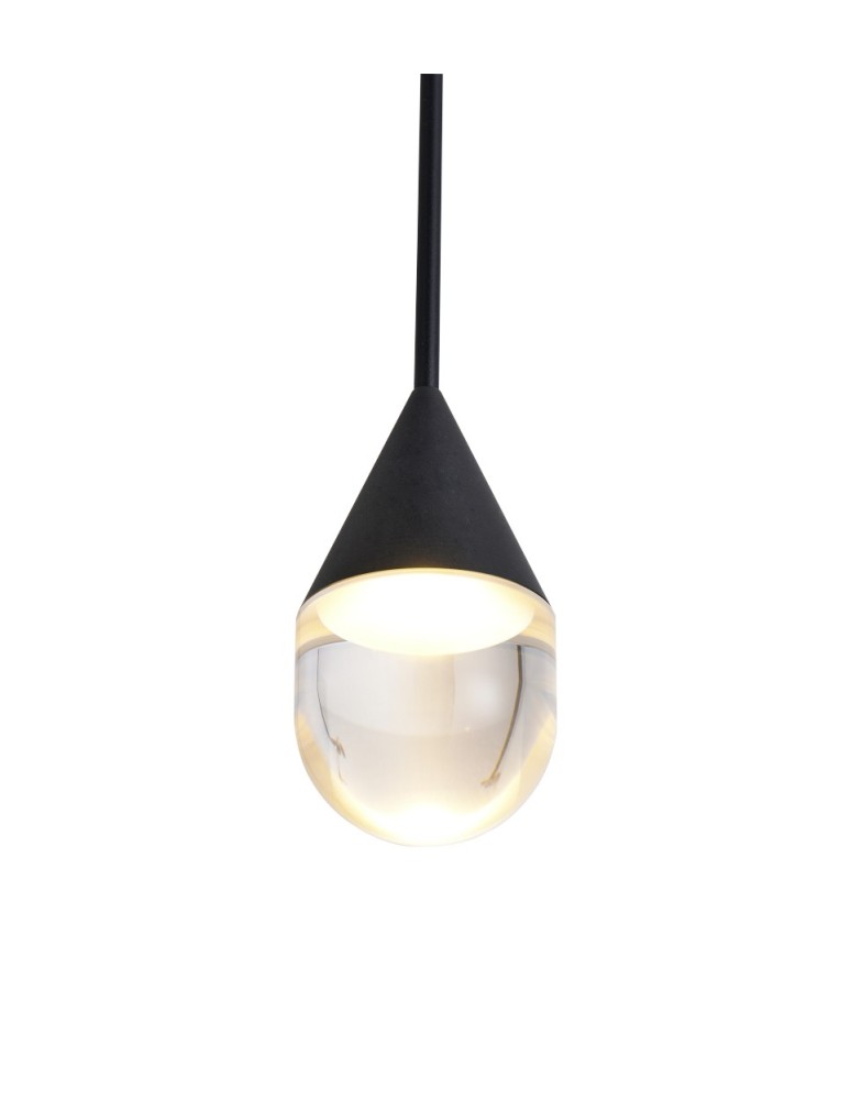 YASKR Lampa Wisząca Nata 1xLED czarna PL0104-BK   YASKR Lampa Wisząca Nata 1xLED czarna PL0104-BK