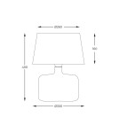 Lampy stołowe z abażurem - Zuma Line stołowa BATUMI transparentna podstawa abażur czarno złoty 1xE27 5529BKGO - produkt 4