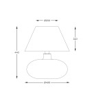 Lampy stołowe z abażurem - Zuma Line stołowa ADANA transparentno grafitowa podstawa biały abażur 1xE27 5521WH - produkt 4