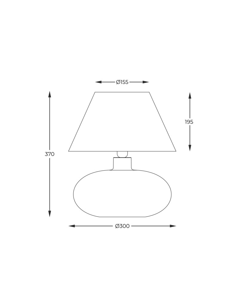 Lampy stołowe z abażurem - Zuma Line stołowa MERSIN transparentna podstawa abażur biały 1xE27 5512WH - produkt kolory-swiatla.pl 4