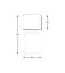 Lampy stołowe z abażurem - Zuma Line stołowa AMARSA transparentno grafitowa podstawa abażur biały 1xE27 5509WH - produkt 4