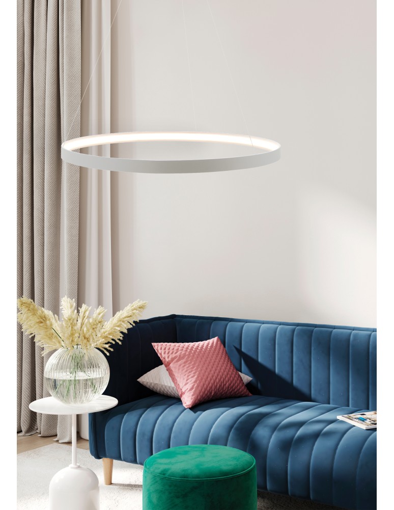 Zuma Line Wisząca Circle LED 50W 3000K śr 78cm dł. linek 250cm LA0716/1 - WH