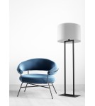 Lampy stołowe z abażurem - Zuma Line Tessa Lampa Stołowa Czarny / Biały 5131 - product 2