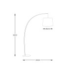 Lampy podłogowe łamane - Zuma Line Mangri Lampa Podłogowa Biała Czarny / Biały 3060 - produkt 3